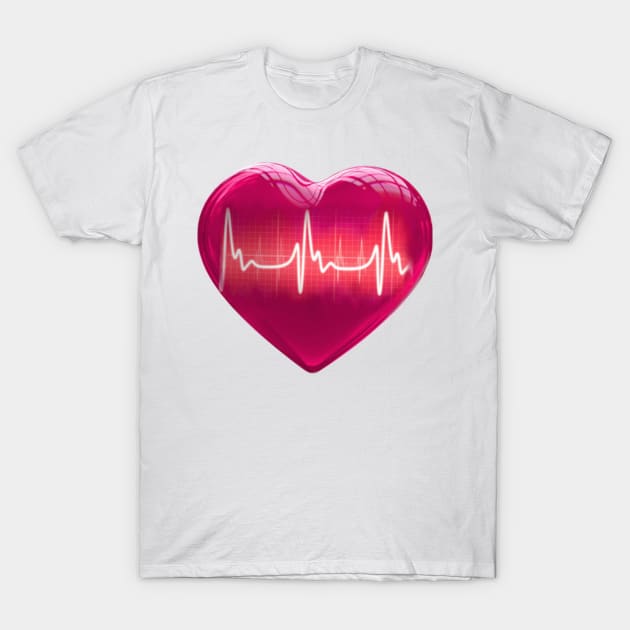 Heart shape red T-Shirt by TeeRock